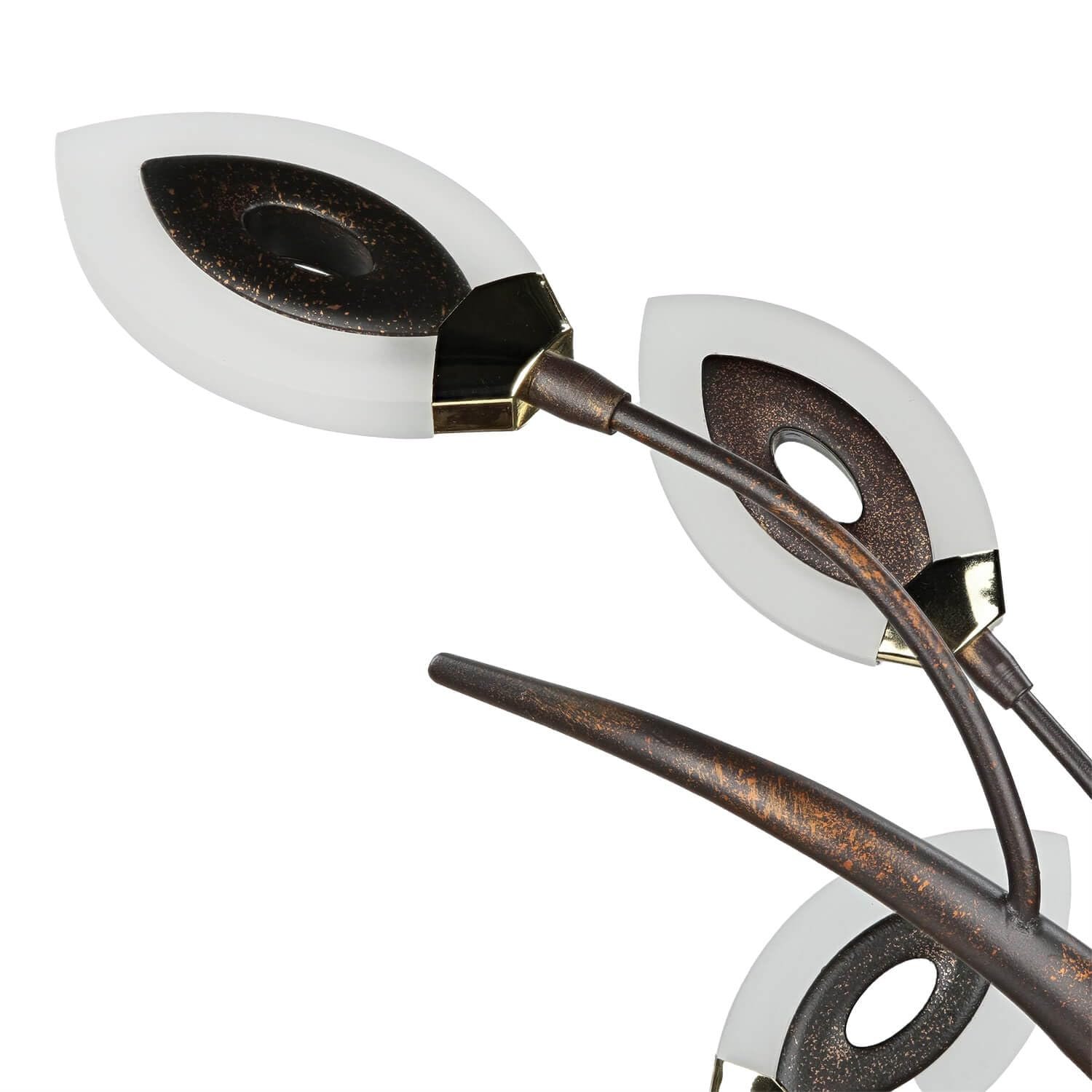 Настільна лампа Licht-Erlebnisse GORI Декоративна LED Метал Висота 45 см Modern Коричнева антик, фото №6