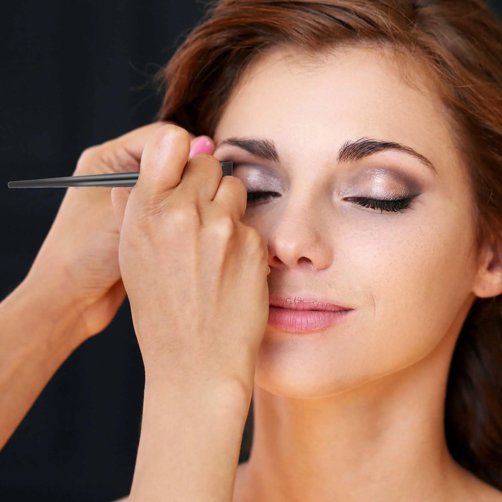 Набір пензлів для брів та підводки Angled Eyebrow Eyeliner Brush Set 10 шт., фото №6