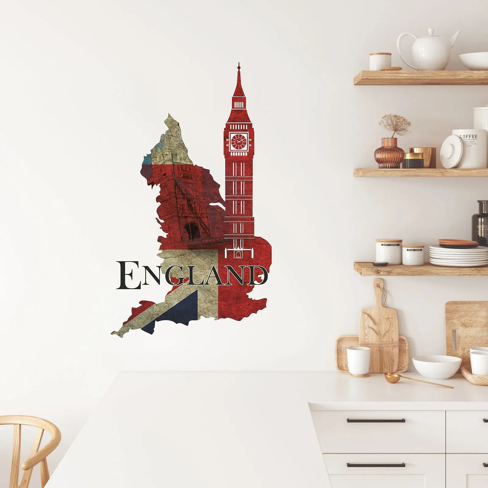 Наклейка на стену GRAZDesign England London Flag 3D 97 x 57 см, фото №3