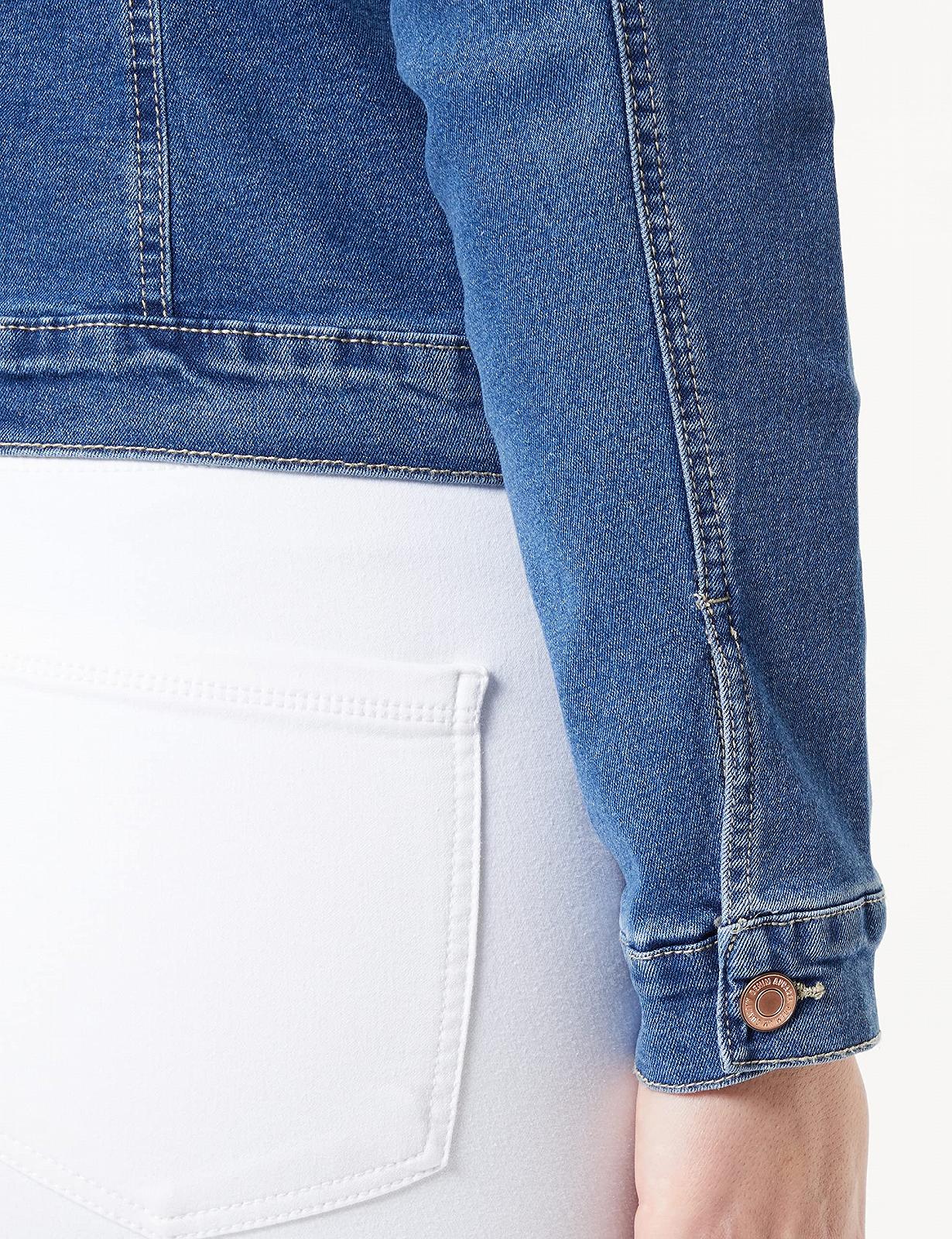 Джинсовая Куртка VERO MODA CURVE Vmruna Ls Slim DNM Jck Mix Ga Cur Noos, фото №5