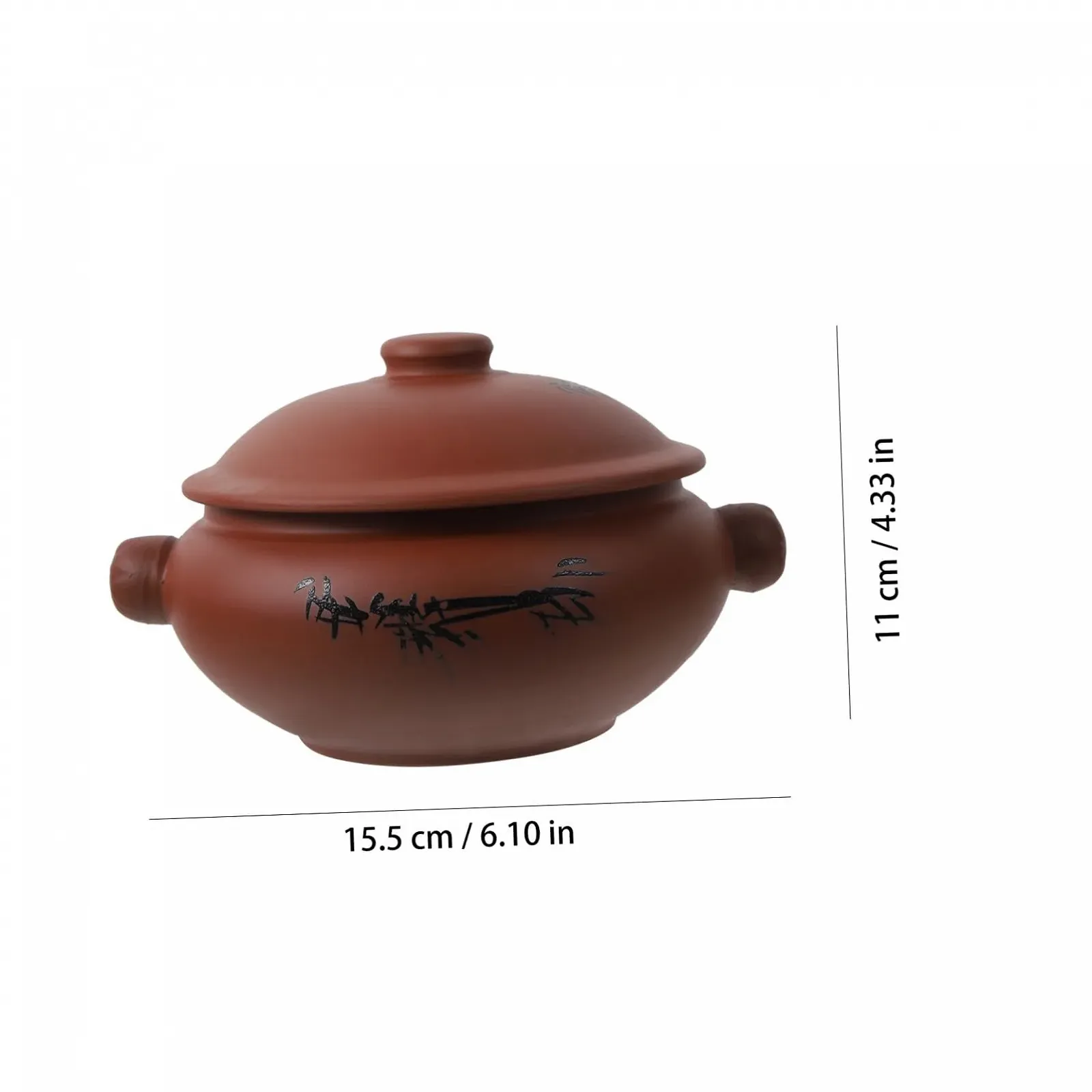 Кастрюля керамическая термостойкая для супа и каш с крышкой, фото №2