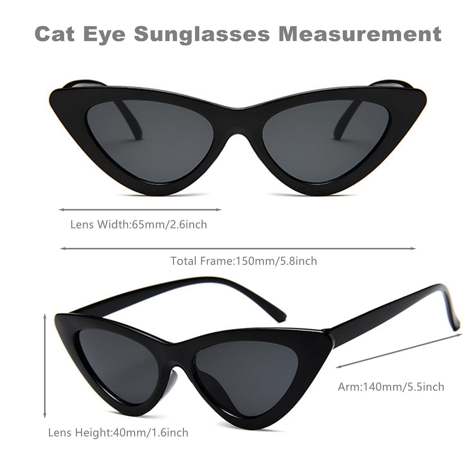 Сонцезахисні окуляри Котяче око Unning Набір з 4 штук Вінтажні Ретро Тонкі, фото №5