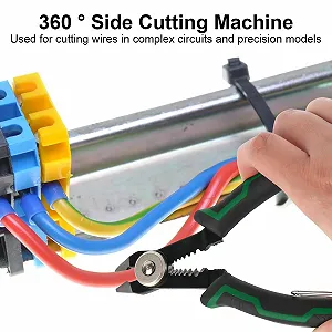 Бокорезы и стриппер 3-в-1 20-10 AWG с скрытой пружиной зеленые synthetic.ua - Фото 1