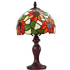 Настільна лампа Tiffany Sunflower Stained Glass Vintage Pastoral Baroque Різнокольорова - Фото 1