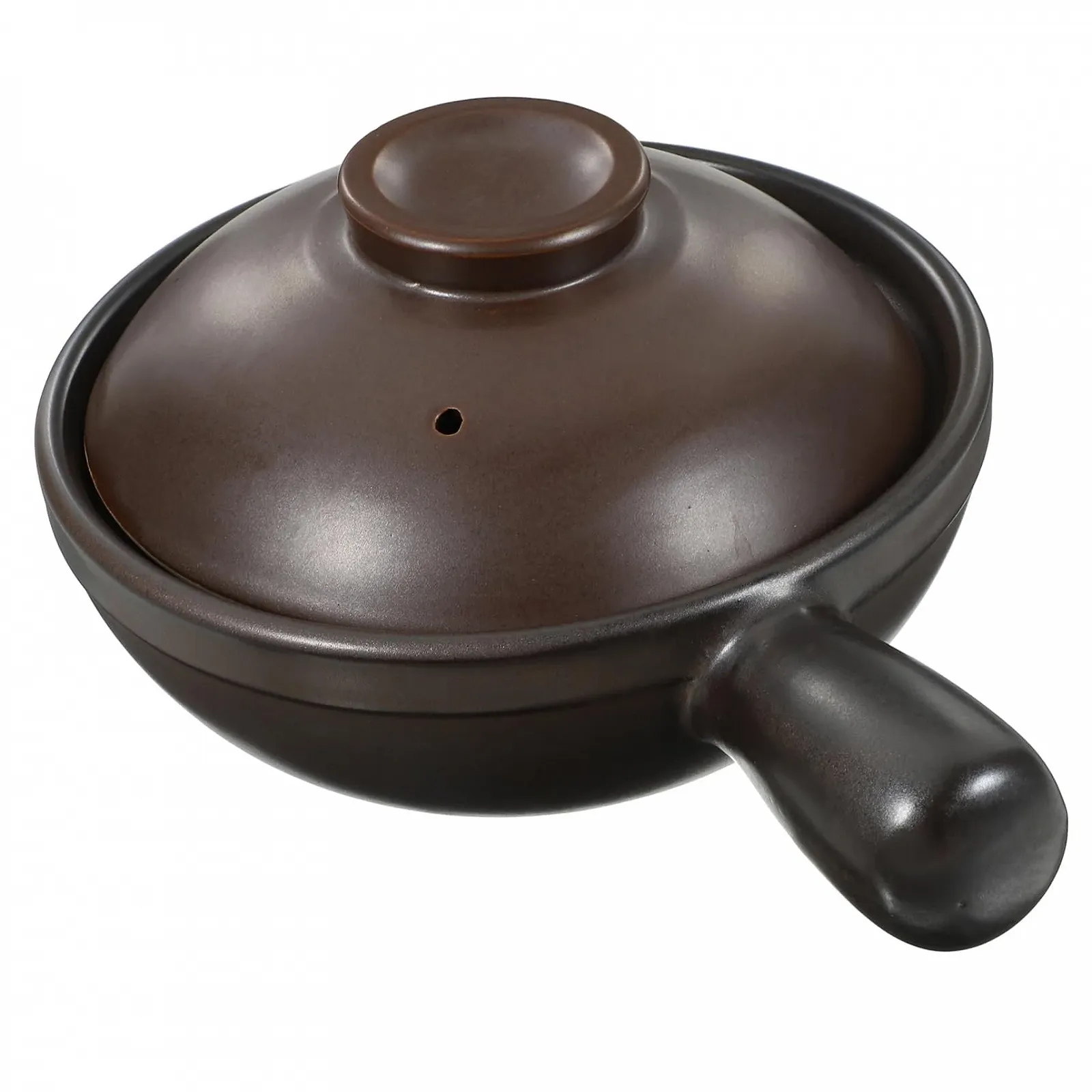 Кастрюля IMIKEYA керамическая с крышкой и вентиляционным отверстием черный, фото №1