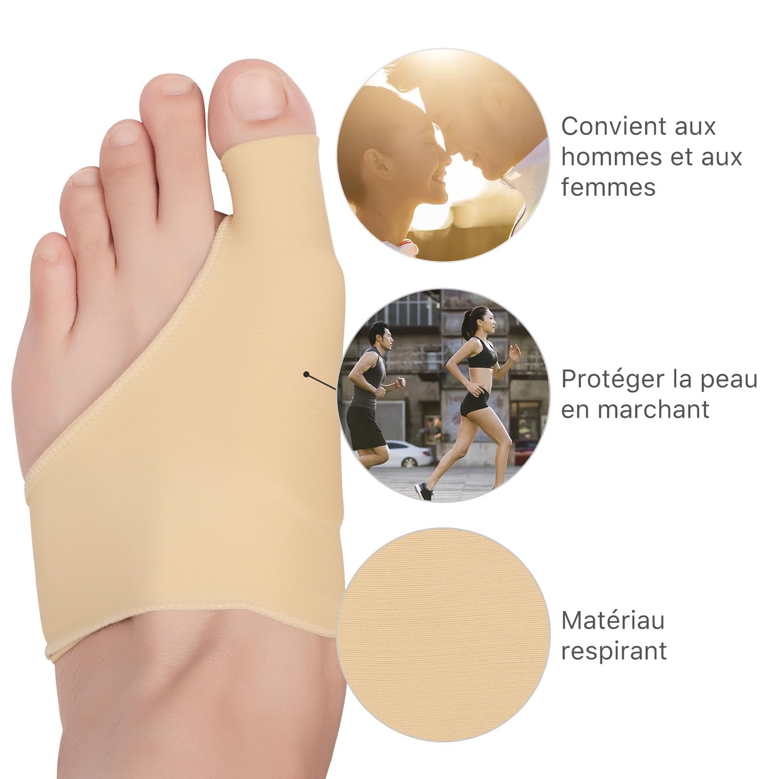 Пара коректорів Hallux Valgus, Легка нічна шина Hallux Valgus, Бандаж, фото №5 Пара коректорів Hallux Valgus, Легка нічна шина Hallux Valgus, Бандаж, фото №5