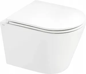 Унітаз підвісний Qtap Scorpio безобідковий з сидінням Slim Soft-close QT1433053ERW - Фото 1