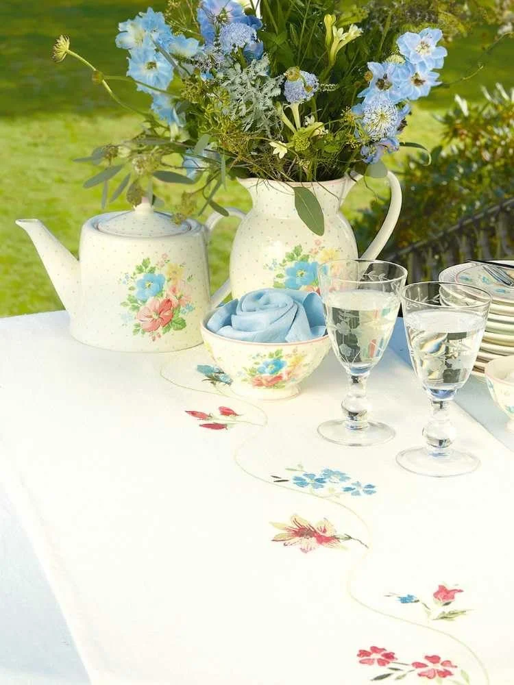 Ранер для столу GreenGate Josefina Cotton 45 x 140 см Білий, фото №2 Ранер для столу GreenGate Josefina Cotton 45 x 140 см Білий, фото №2