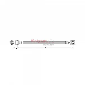 Тормозной шланг METZGER 4116223 FORD задний мост слева, справа - Фото 1