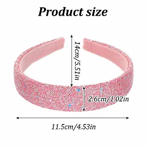 Блискучий широкий обруч для волосся synthetic.ua - Фото 1