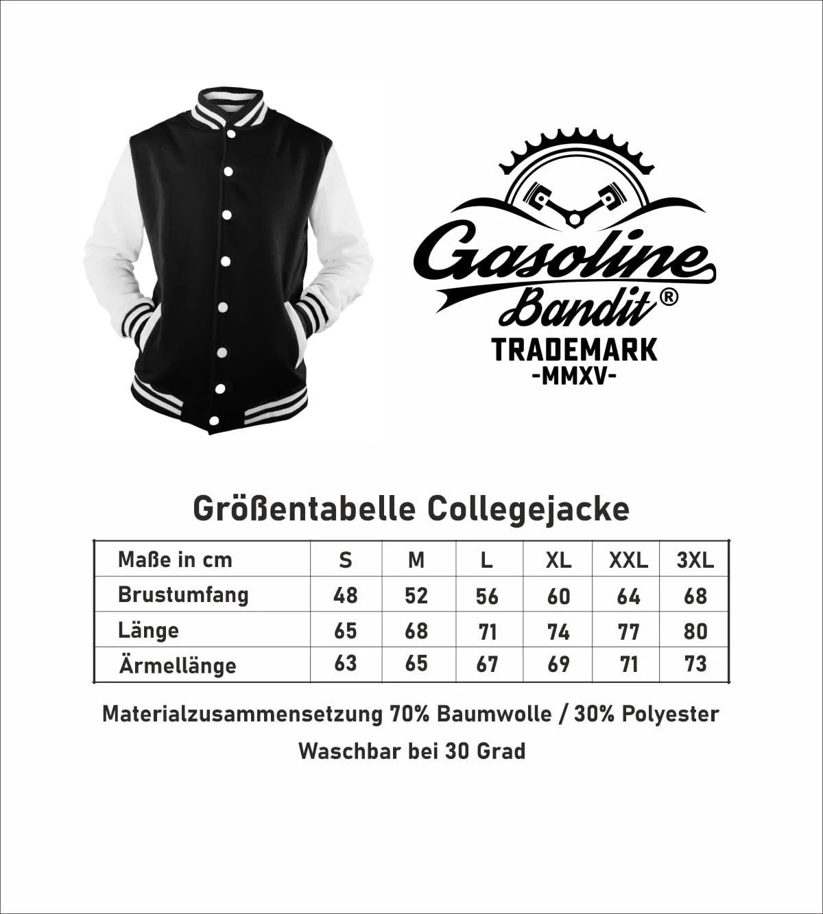 Бейсбольна куртка Gasoline Bandit Rockabilly College Old School Hot Rod Let The Good Times Roll, фото №4