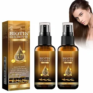 Спрей Сыворотка для роста волос Биотин, для роста волос, против выпадения волос, ускоряет рост волос, предотвращает выпадение волос, 2 шт в упаковке - Фото 1