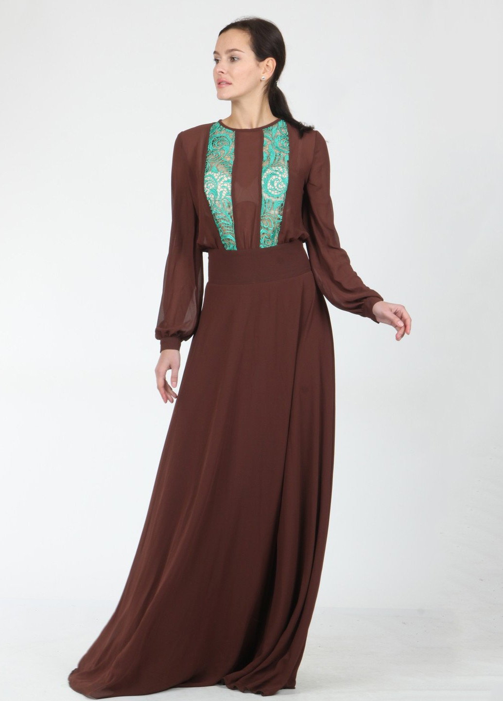 Платье Enna Levoni S Коричневый (ND-13224-Brown), фото №7