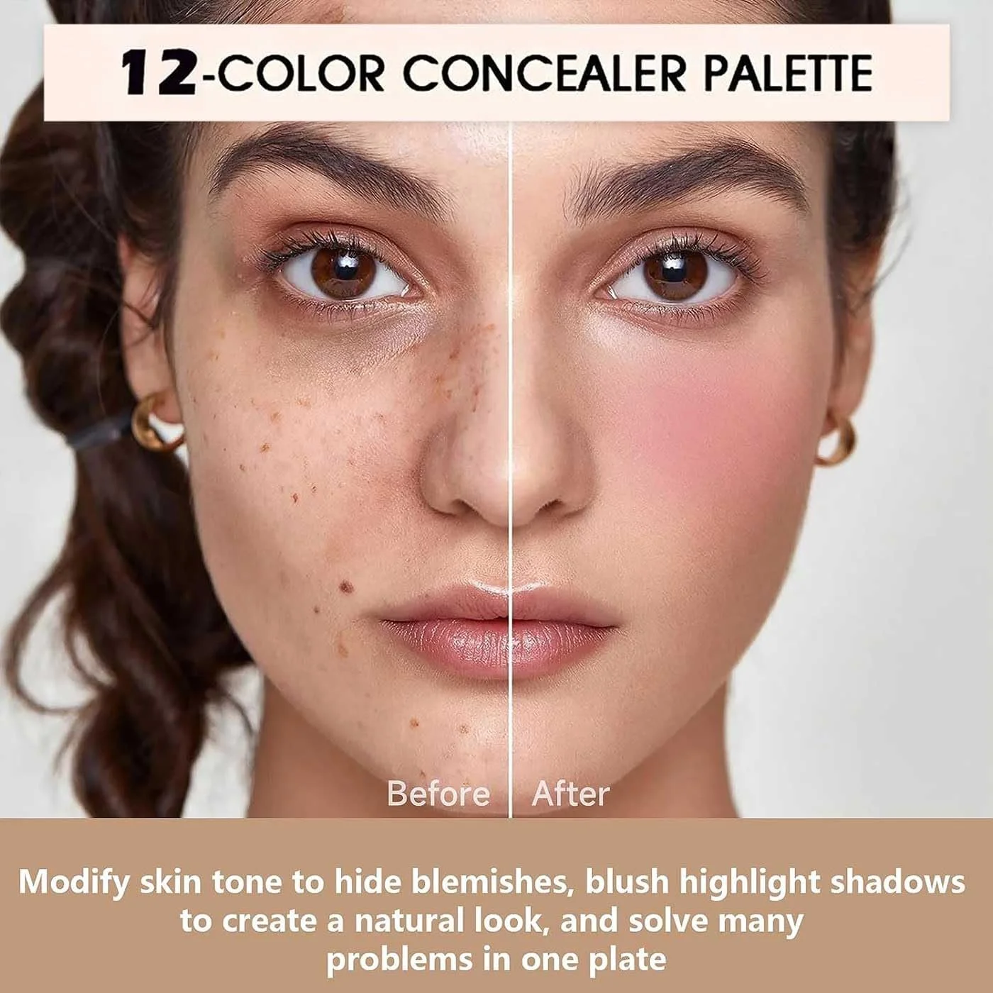 Палетка консилеров Carla Secret, Палетка кремовых румян, Палетка для макияжа, 12 цветов, Стойкое покрытие, Водостойкий, Полное покрытие для безупречной кожи, Для всех типов кожи (#03), фото №4 Палетка консилеров Carla Secret, Палетка кремовых румян, Палетка для макияжа, 12 цветов, Стойкое покрытие, Водостойкий, Полное покрытие для безупречной кожи, Для всех типов кожи (#03), фото №4