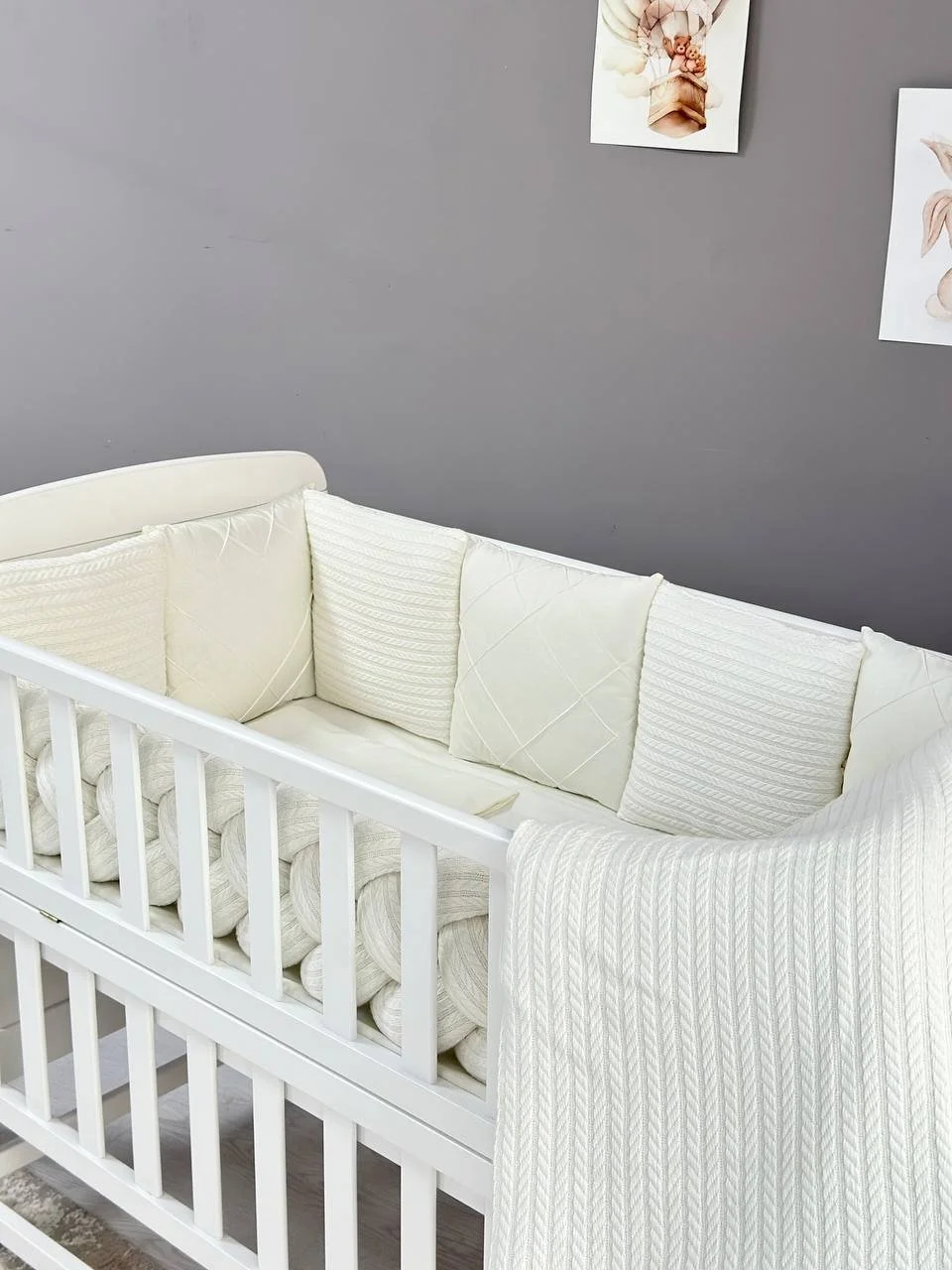 Комплект постільної білизни для новонародженого Молочний, фото №2 Комплект постільної білизни для новонародженого Молочний, фото №2