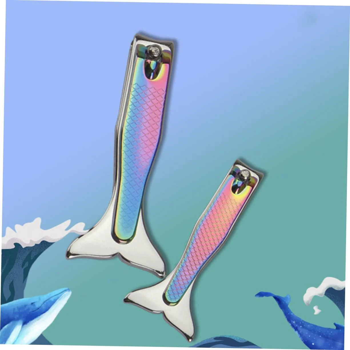 Набор для маникюра и педикюра CALLARON 4 шт. Дизайн "Русалка". С портативными кусачками и пилочкой, фото №3 Набор для маникюра и педикюра CALLARON 4 шт. Дизайн "Русалка". С портативными кусачками и пилочкой, фото №3