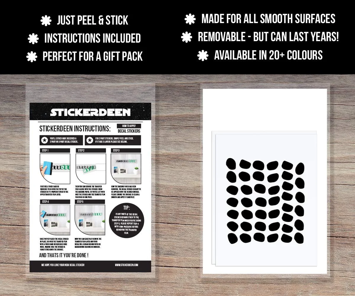 Наклейка на стіну 168 x Black London Spots Decorative Removable Vinyl Чорний, фото №7 Наклейка на стіну 168 x Black London Spots Decorative Removable Vinyl Чорний, фото №7