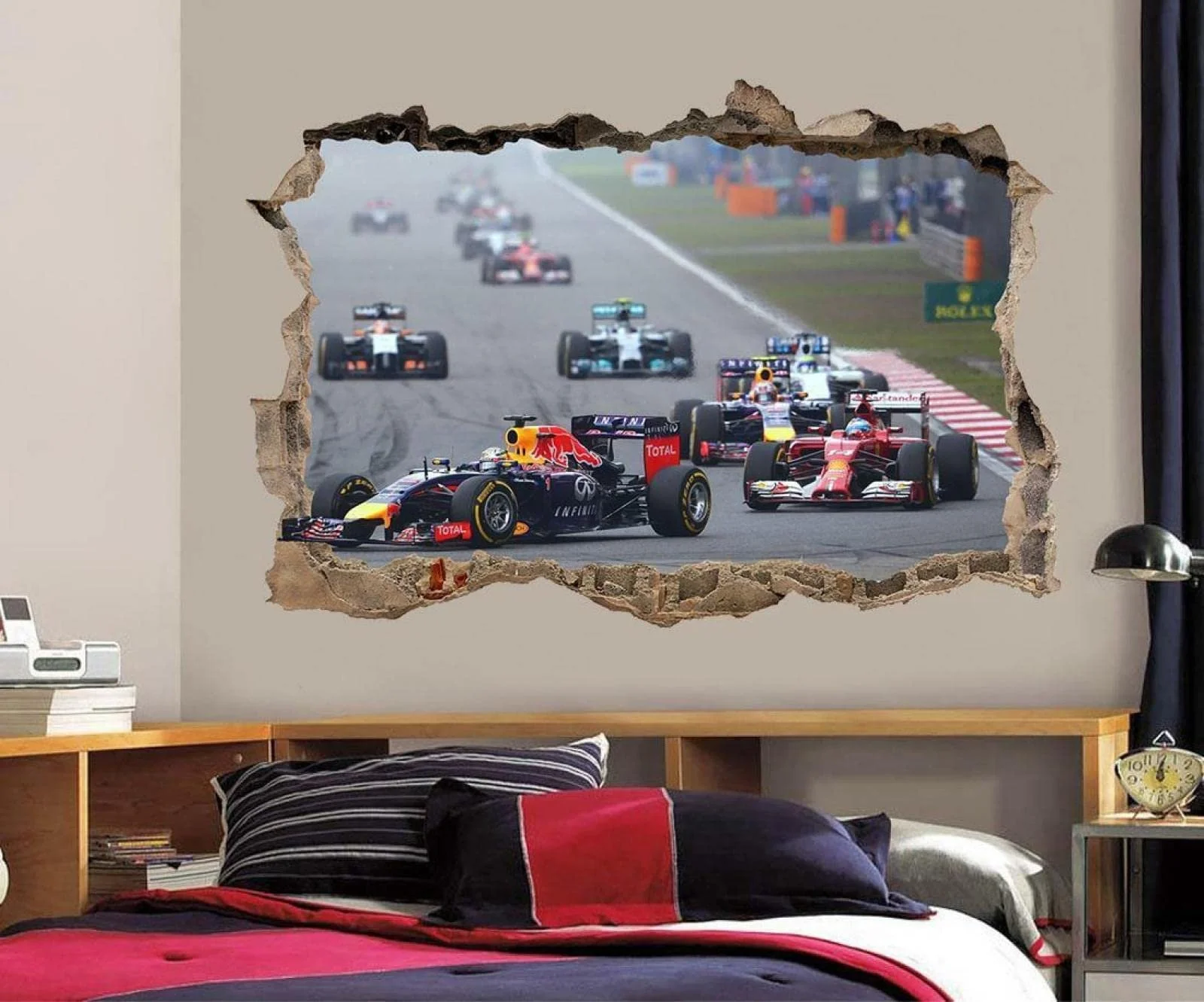 Наклейка на стену Formula 1 F1 Гоночный автомобиль 3D эффект, фото №3