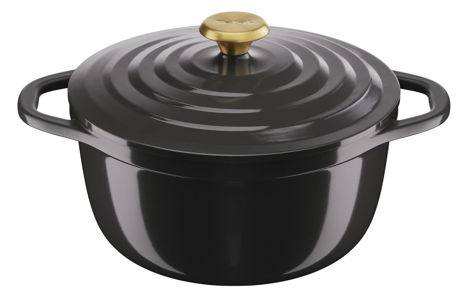 Гусятниця для випікання Tefal Air E2554604 кругла антипригарна індукційна лита алюмінієва з кришкою Сіра, фото №1