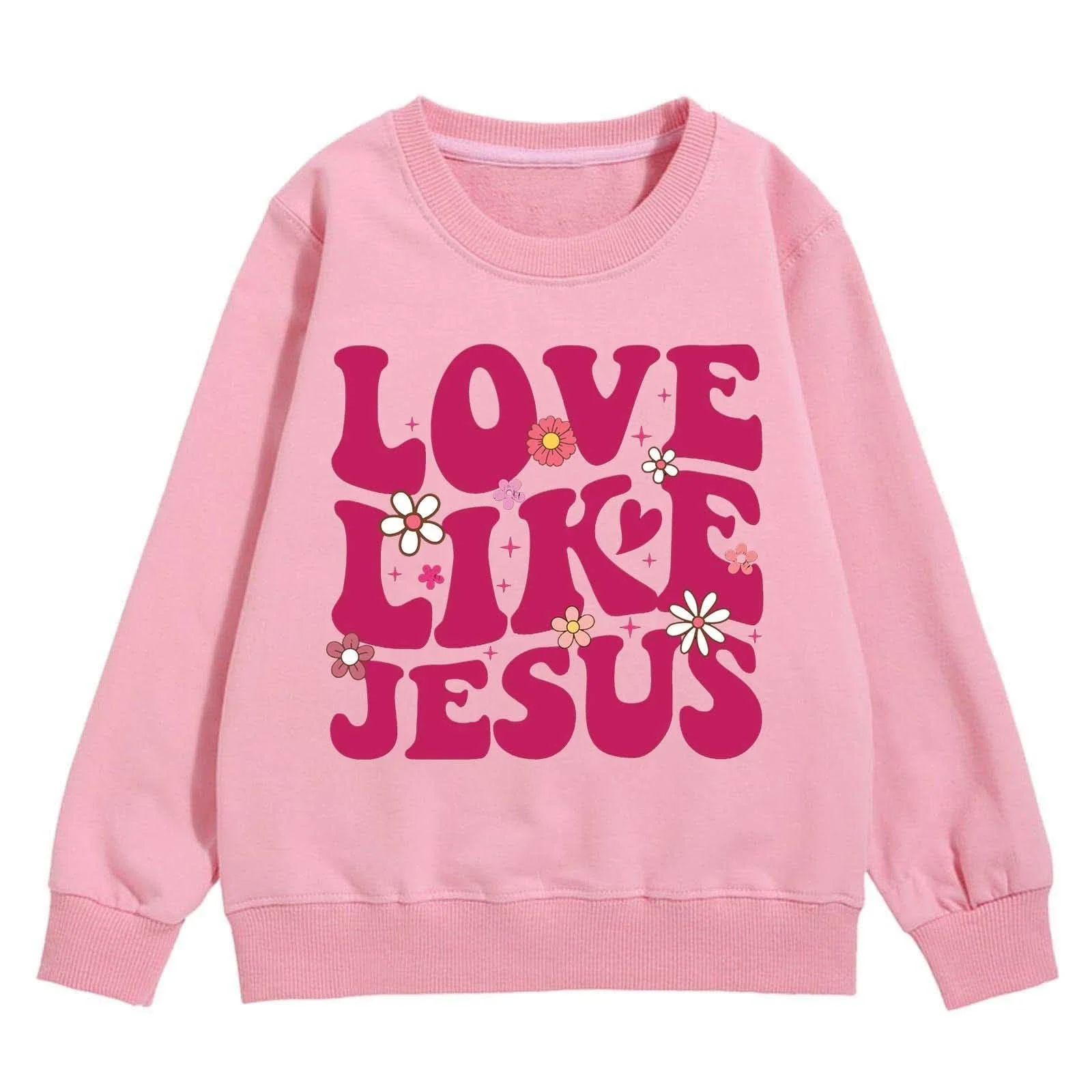 Детский свитшот с графическим принтом Generisch, круглый вырез горловины, длинные рукава, милый пуловер с открытыми плечами, фото №2