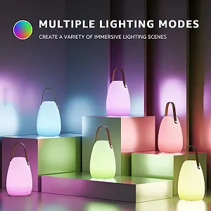 Вулична настільна лампа FUYO Smooth LED Battery 8 Colors Dimmable Leather Handle Warm White synthetic.ua - Фото 1