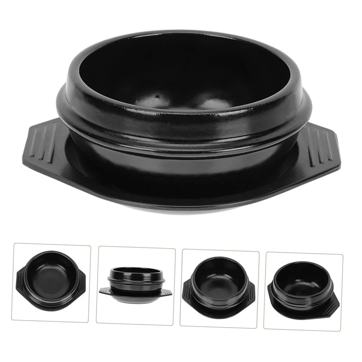 Горшок керамический термостойкий глазурованный для бибимбапа и тушения в корейском стиле, фото №9