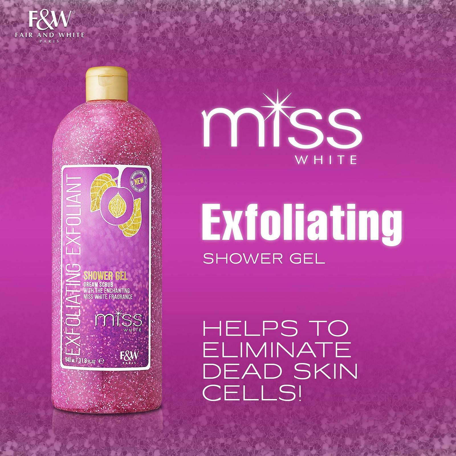 Гель для душу FAIR & WHITE Miss White з грейпфрутом 1000 мл, фото №3