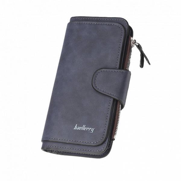 Кошелёк женский Baellerry N2345 искусственная замша Синий джинс, фото №1 Кошелёк женский Baellerry N2345 искусственная замша Синий джинс, фото №1