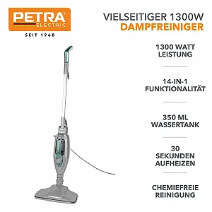 Пароочисник для підлоги та ручний Petra 1300 W 14-в-1 350 ml ціна на synthetic.ua - Фото 1 Пароочисник для підлоги та ручний Petra 1300 W 14-в-1 350 ml synthetic.ua - Фото 1