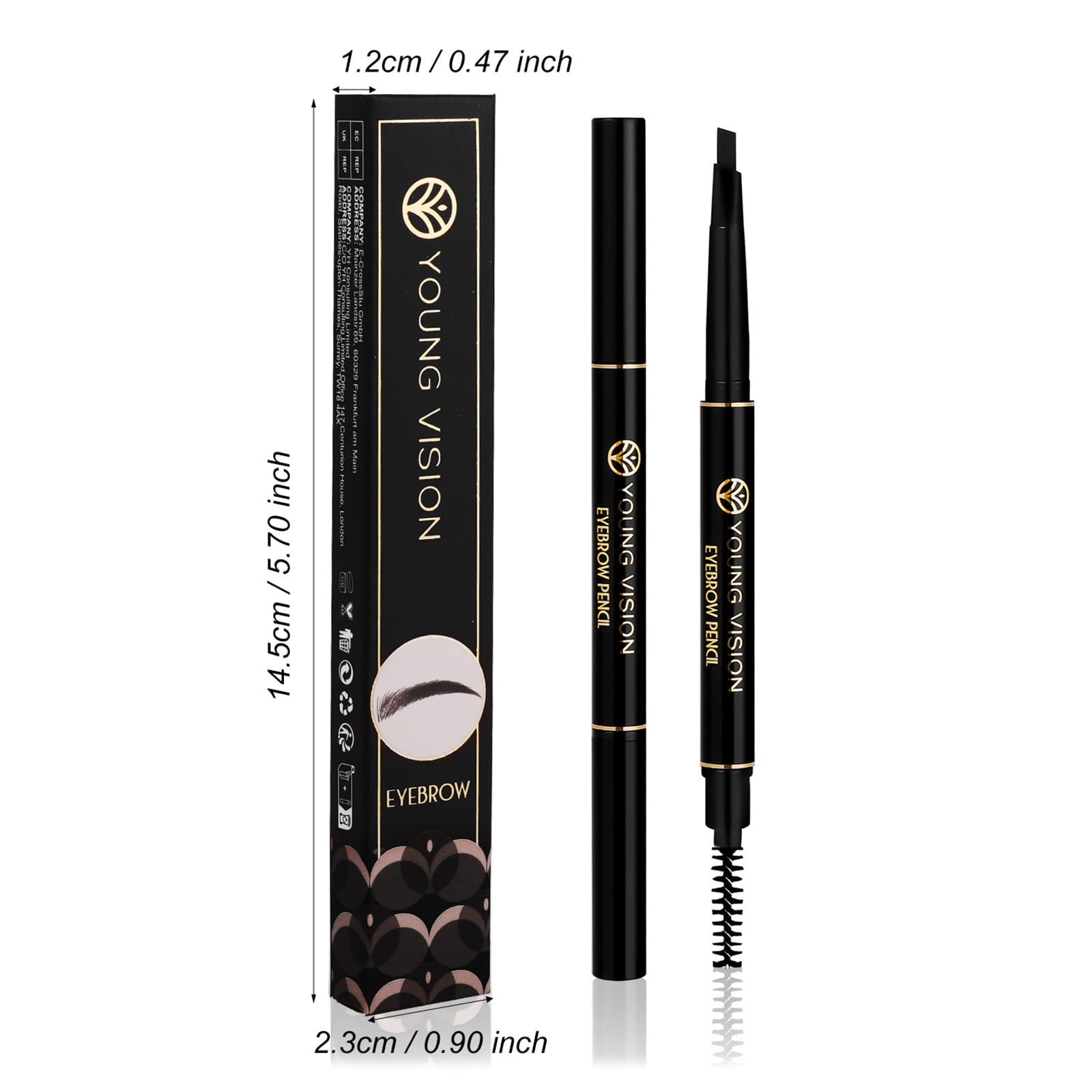 Олівець Der Wasserfeste Augenbrauenstift Makeup Brow Stylist Definer Zeichnet Winzige Brauenhärchen Und Füllt Spärliche Bereiche Und Lücken Mit Дем Pinsel Auf, фото №7
