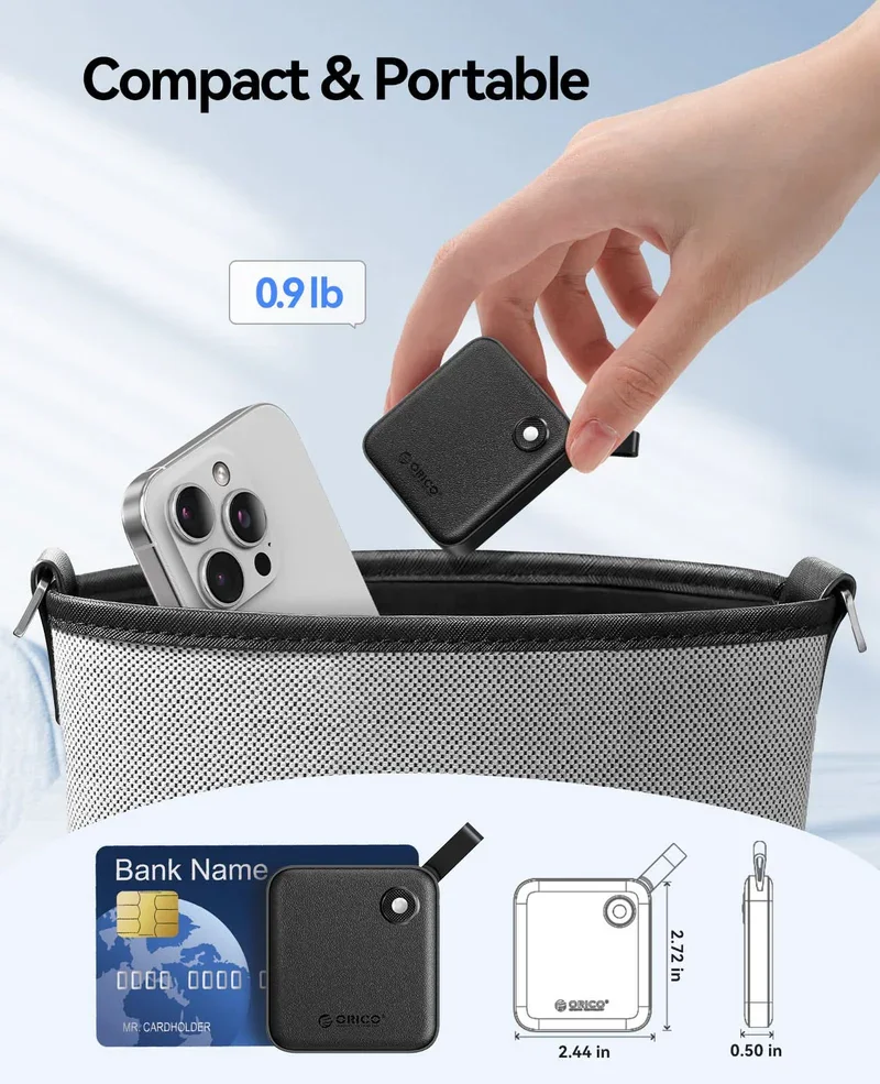 Портативний SSD ORICO eFOX B5 Plus / 4TB / USB-C 3.2 Gen 1 / 460 MB/s / 3D NAND / Чорний, фото №4 Портативний SSD ORICO eFOX B5 Plus / 4TB / USB-C 3.2 Gen 1 / 460 MB/s / 3D NAND / Чорний, фото №4