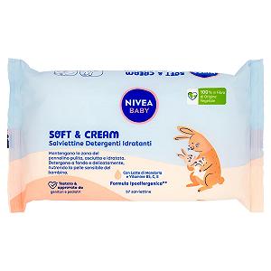 Серветки NIVEA Baby Зволожуючі Soft & Cream 57 штук - Фото 1