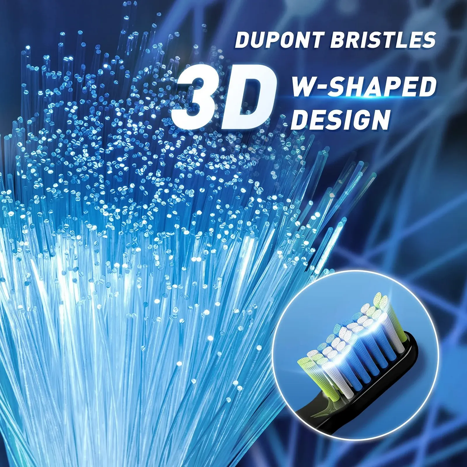 Электрическая зубная щетка 40 000 движений/мин 3 режима с держателем Black Smart, фото №8