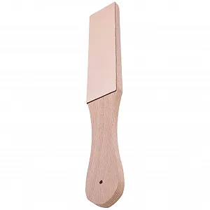 Точильний блок шкіряний двосторонній з ергономічною ручкою для стамесок та деревообробки - Фото 1