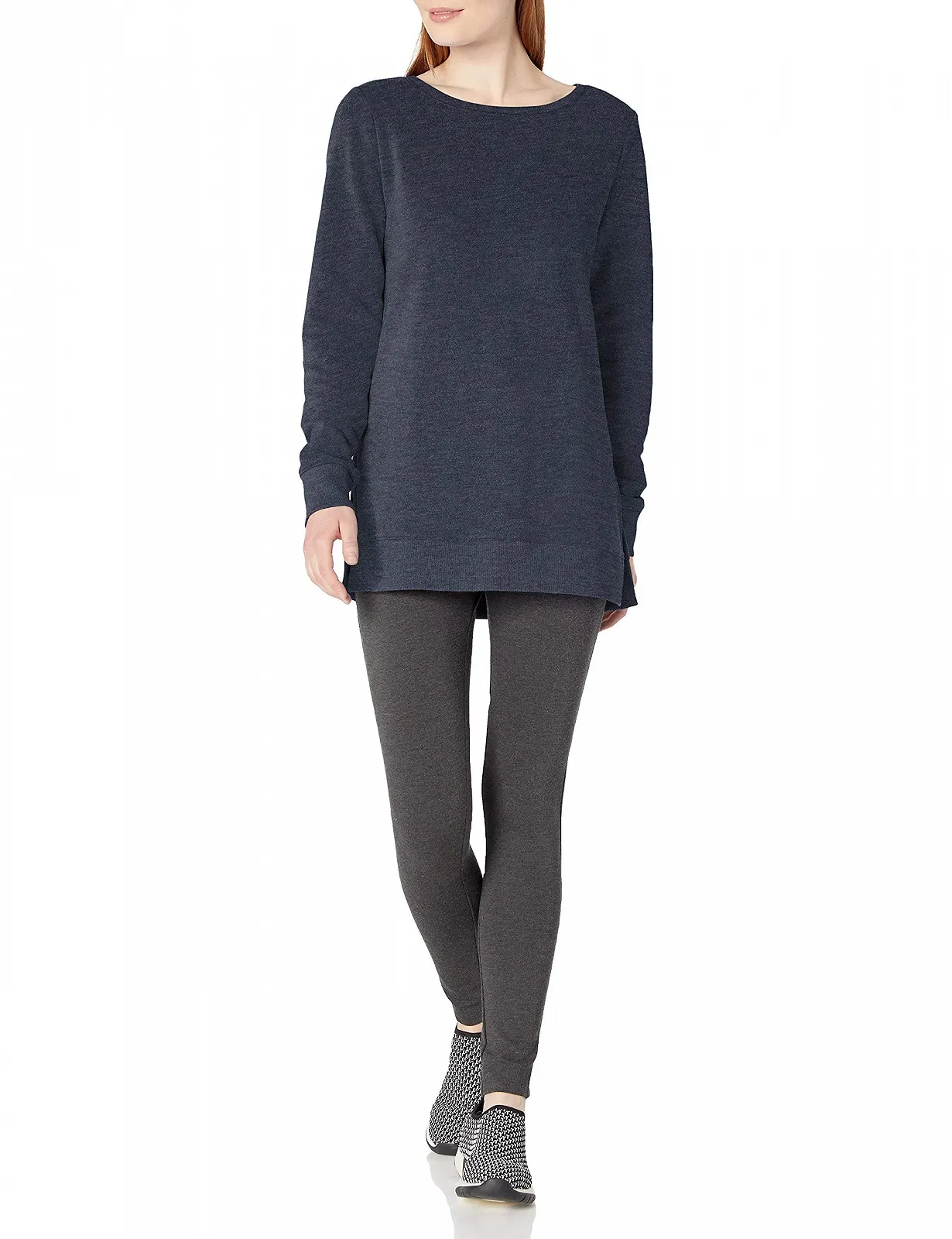 Туника Amazon Essentials Свободная Флисовая С Открытым Вырезом, фото №4 Туника Amazon Essentials Свободная Флисовая С Открытым Вырезом, фото №4