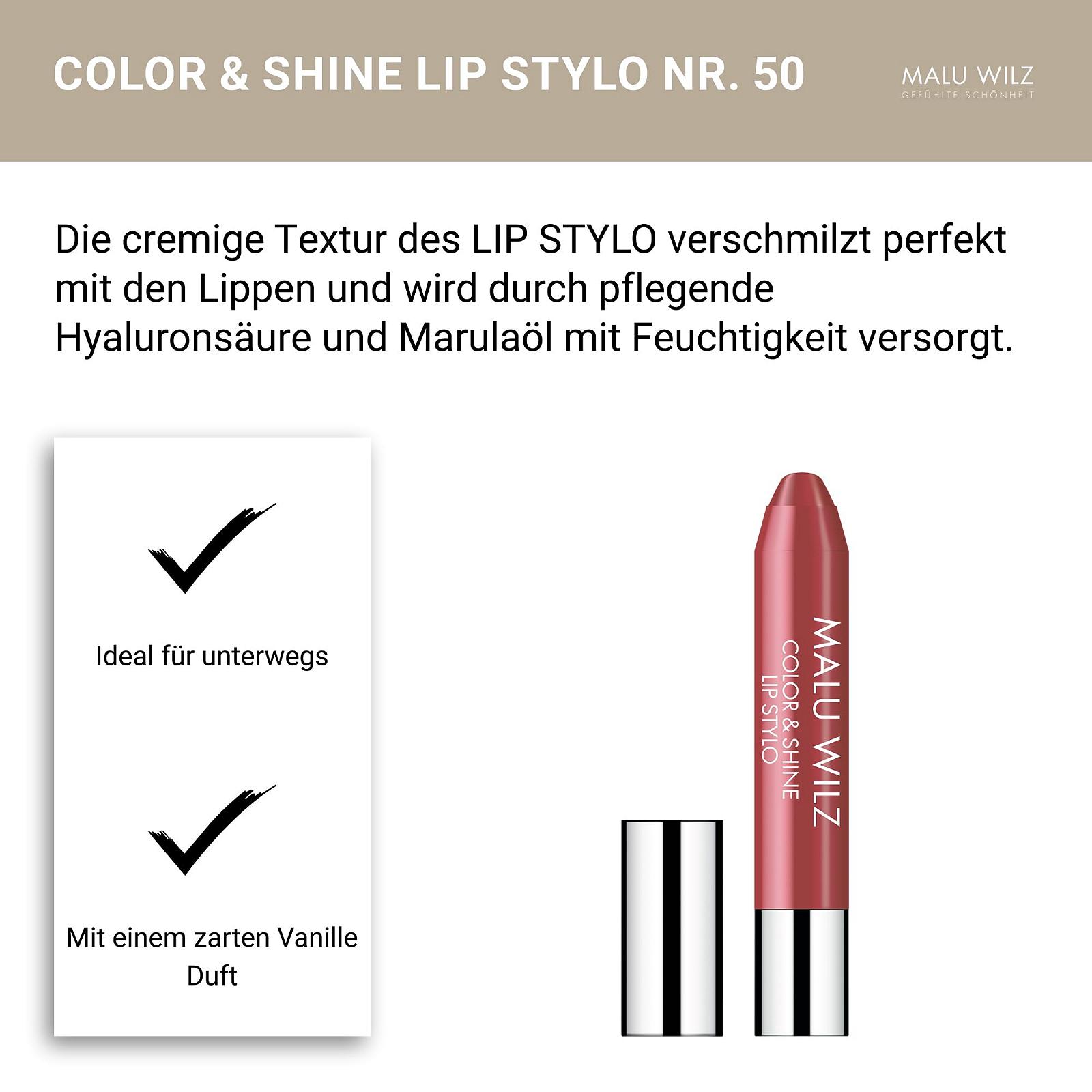 Помада Malu Wilz Color & Shine Lip Stylo No. 50 Soft Bordeaux, фото №5