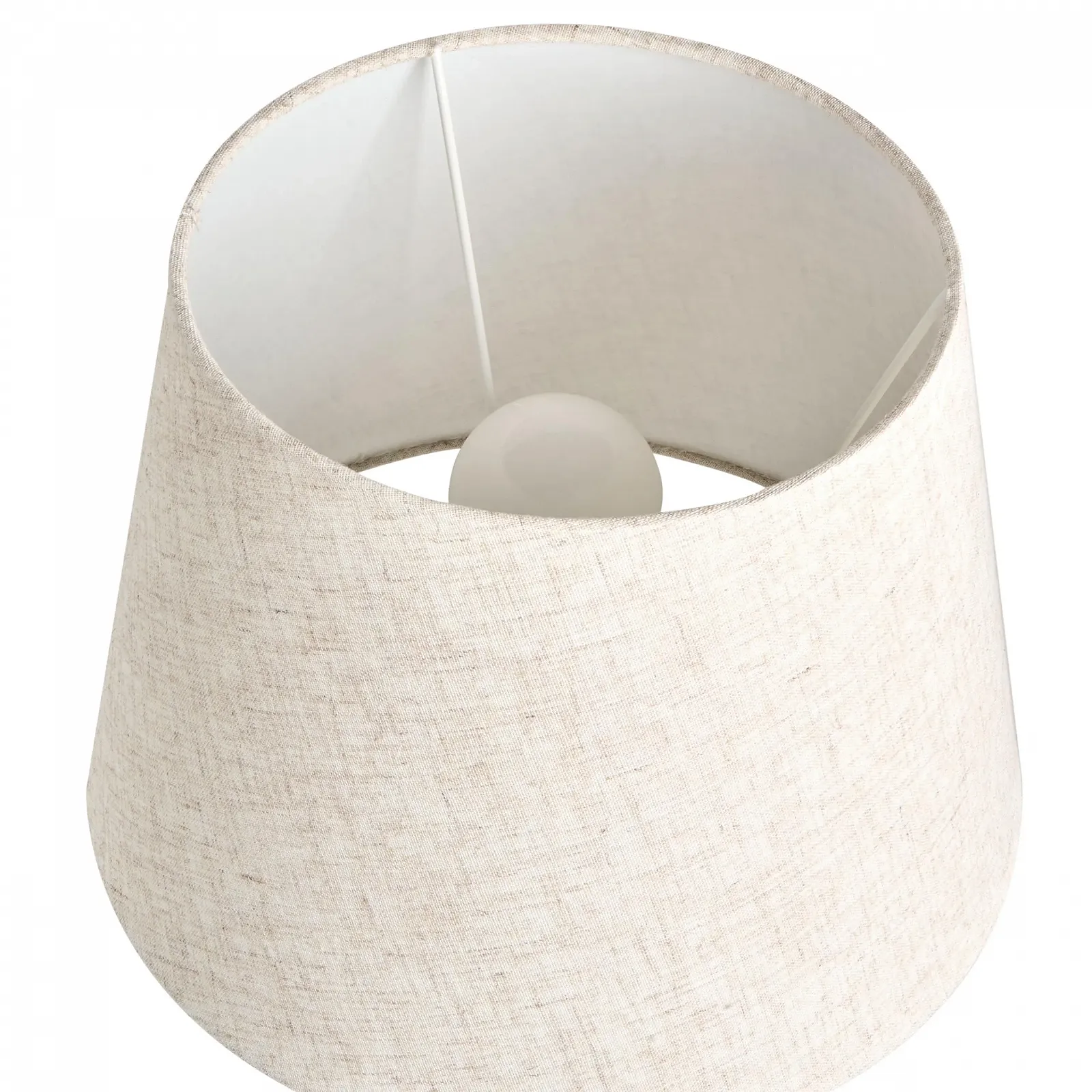 Настільна лампа Beliani Humuya Керамічна Тканинний абажур Світло-бежевий, фото №4