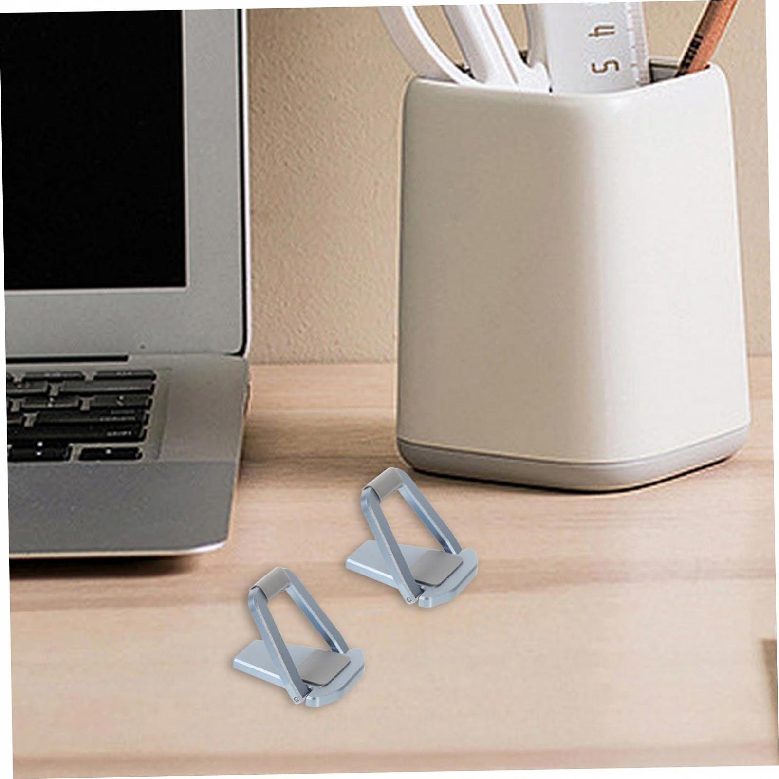 Подставка для ноутбука NUOBESTY из алюминиевого сплава, маленькая и компактная подставка для охлаждения ноутбука, подставка для клавиатуры ПК с углом наклона для оптимальной теплопередачи и надежного удержания, фото №4