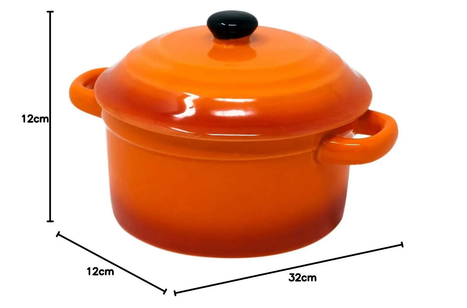 Кокотница ToCi Мини-керамическая 200 мл 10 x 5 см оранжевая красная, фото №8