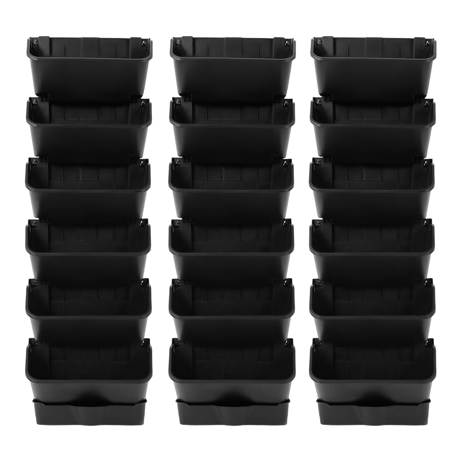 Набір кашпо з автовідливом для вертикального озеленення Black 100 x 100 x 14 см, фото №9