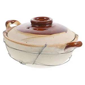 Кастрюля Toyvian с ручкой термостойкая с крышкой для пара - Фото 1