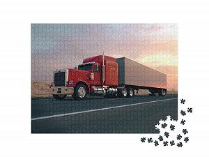 Пазл puzzleYOU Trucks & Trucks Puzzle Collection 18-колесный грузовик на дороге 1000 элементов synthetic.ua - Фото 1