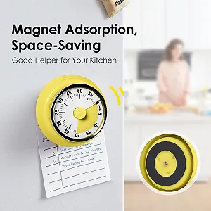 Визуальный кухонный таймер Kochuh 60 минут механический магнитный 73 x 36 мм Yellow synthetic.ua - Фото 1