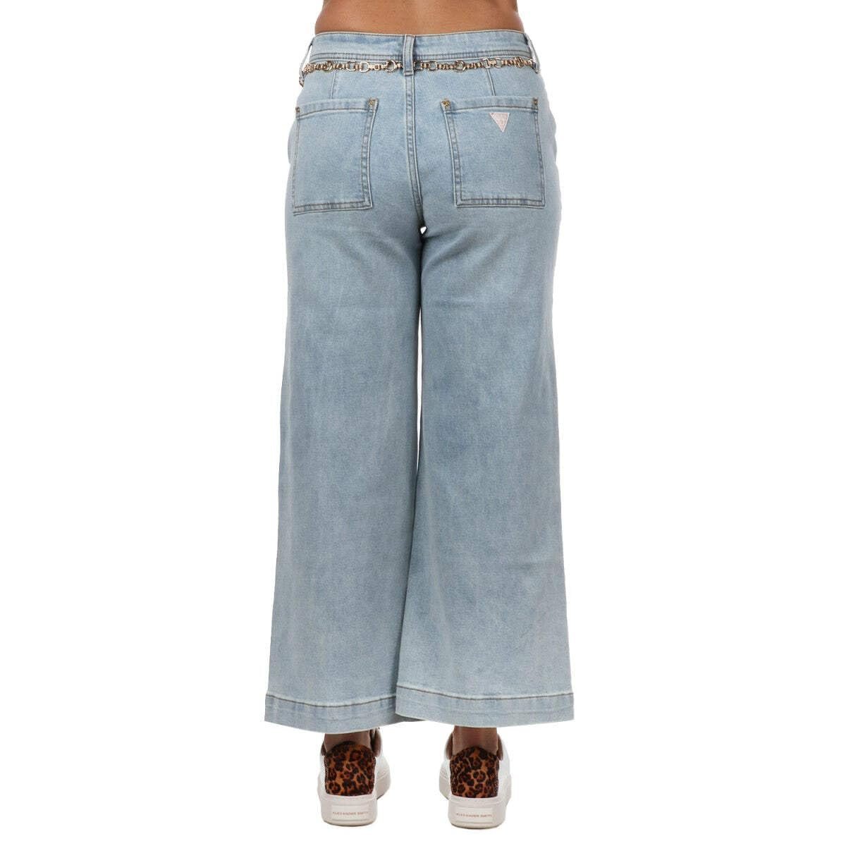 Женские джинсы Guess - Zoya Wide Leg Cropped (W4YA1LD55M0) Голубой - 27, фото №3