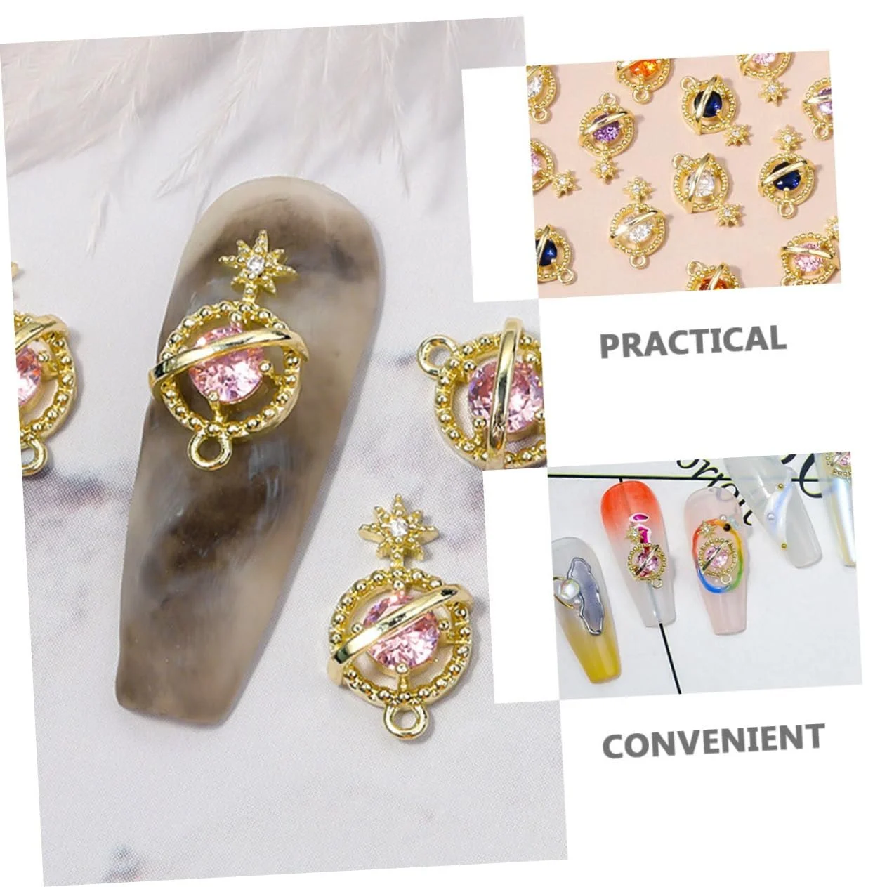 Украшения для ногтей Планета Zircon 3D, 6 шт., фото №9