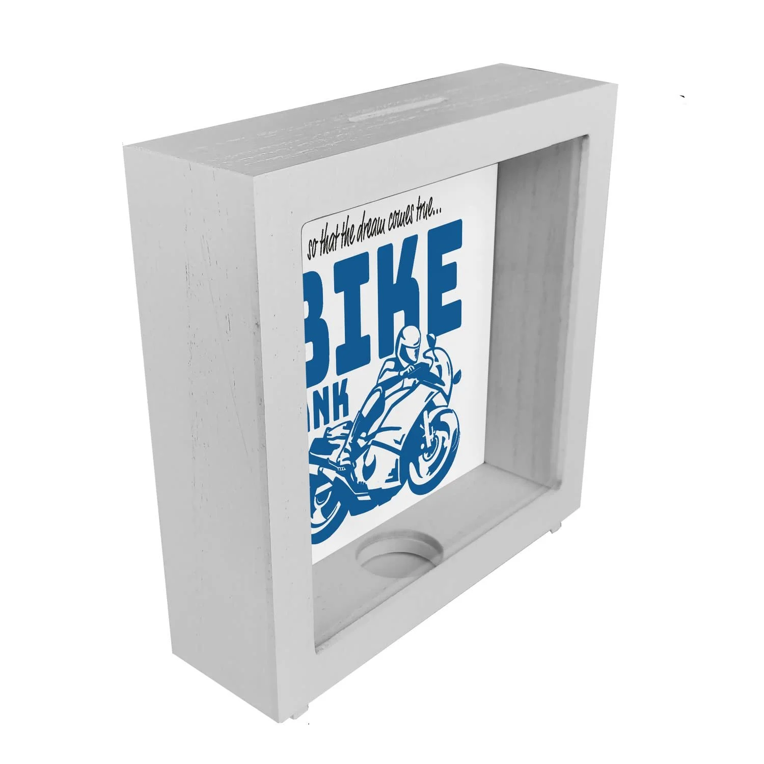 Скарбничка-рамка Bike Bank Wood Blue Мотоцикл, фото №2
