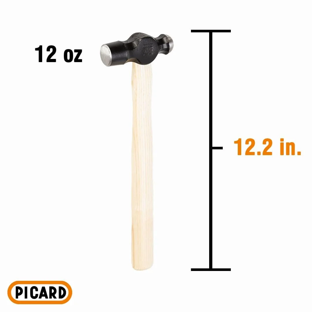 Молоток слесарный Picard с шариковым бойком 340 г с ручкой из гикори, фото №4 Молоток слесарный Picard с шариковым бойком 340 г с ручкой из гикори, фото №4