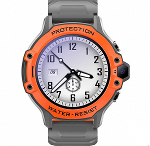 Детские / взрослые умные часы-телефон Smart Watch 4G с SIM-картой / IP67 / GPS / кнопка SOS / прослушивание / видеозвонок / геозабор Tabby K55 / оранжевый synthetic.ua - Фото 1