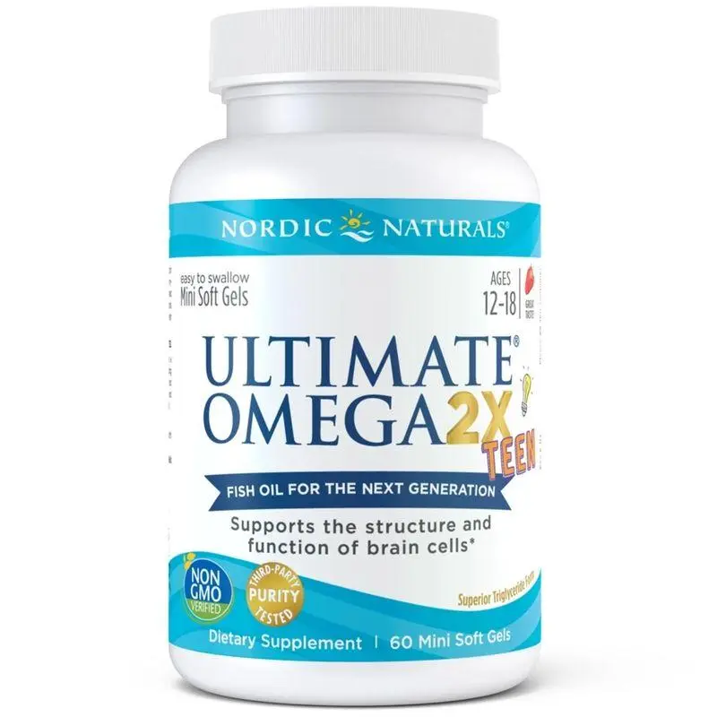 Жирные кислоты Nordic Naturals Ultimate Omega 2X Teen 60 капсул, фото №2