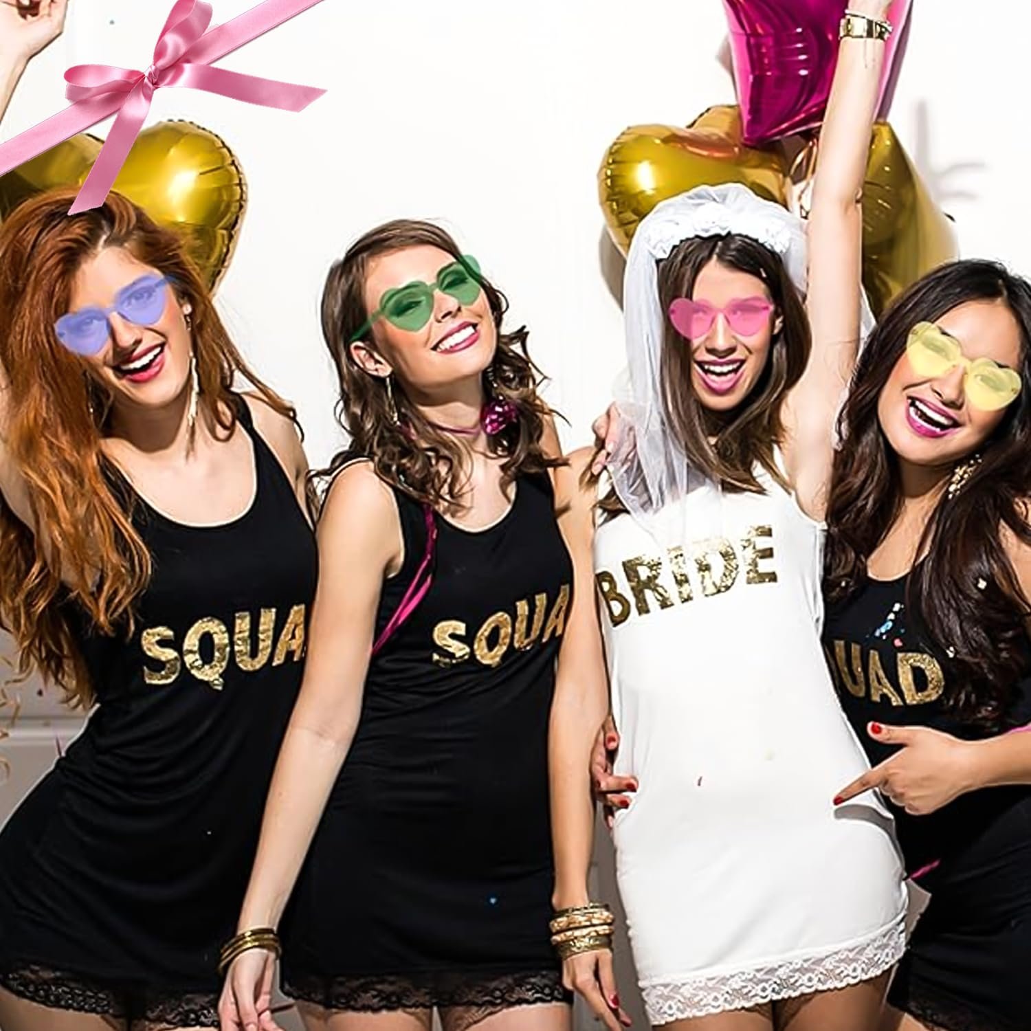 Окуляри Серце WANDGU Набір з 24 шт., неонові різнокольорові, 12 кольорів, безободкові, прозорі, фото №6